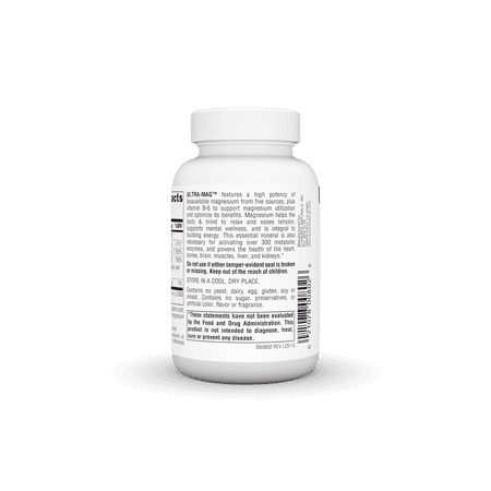 ソースナチュラルズ ウルトラマグ 60粒 タブレット Source Naturals Ultra-Mag Tablets マグネシウム ミネラル 健やかなめぐり 健骨サポート 体づくり
