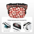 thumbnail image 5 of Kdxio Red Strawberry Crossbody Double Layer Waist Bag Belt Bag for Unisex Fanny Pack Fashion Waist Packs for Hiking Running Shopping Traveling, 5 of 9