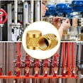 thumbnail image 3 of 25/50PCS Engine Hood Cover /4 Round Brass with Rubber O-Ring HVAC Valve Cover, 3 of 9