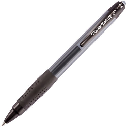 Paper Mate 0.5mm Retractable Gel Pen Micro Pen Point - 0.5 mm Pen Point Size - Retractable - Black Gel-based Ink - 36 / Box