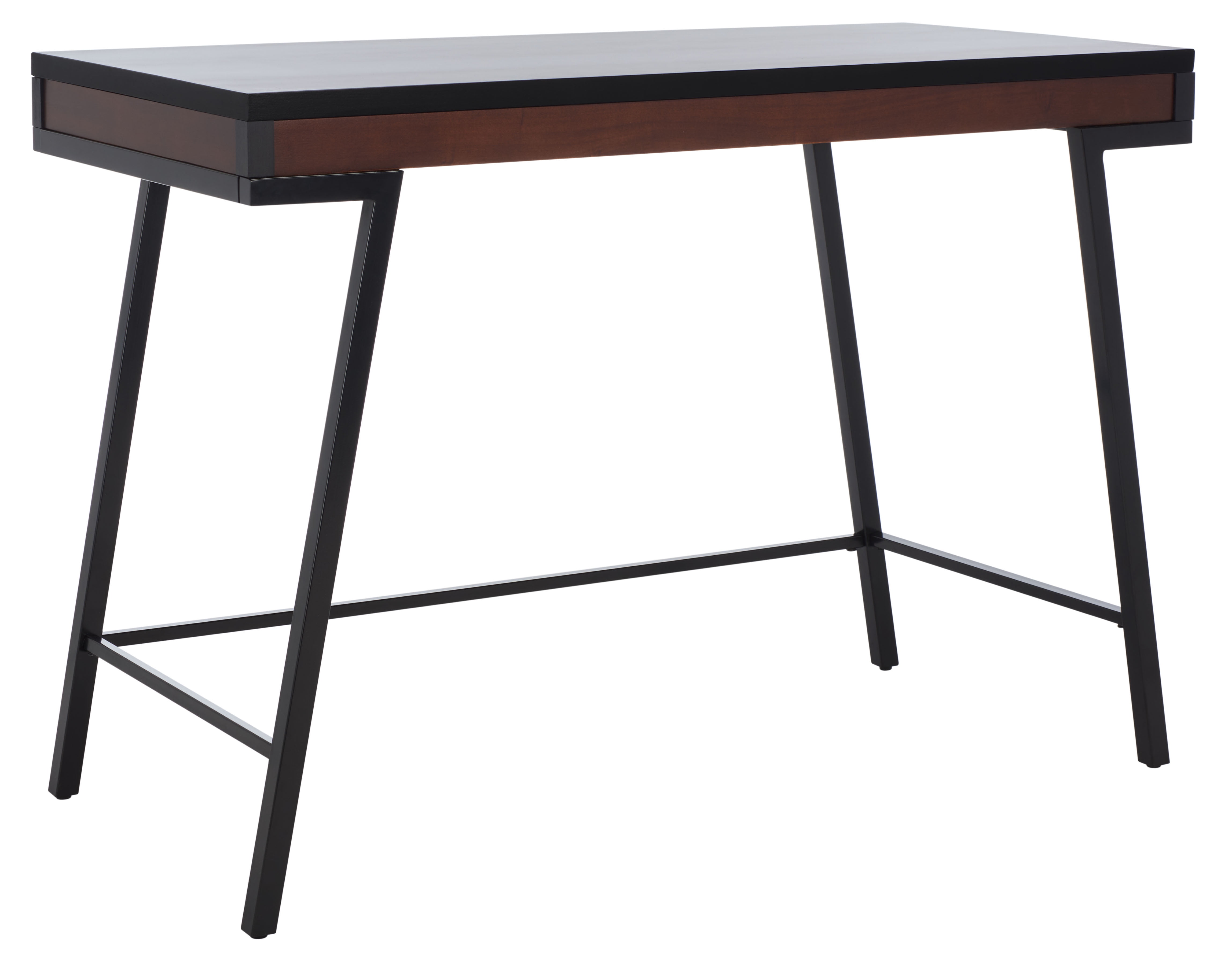 SAFAVIEH LaponteScandinavian Wood Writing Desk, Black/Brown