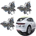 thumbnail image 1 of 3 piezas de pegatinas de cristal para coche, pegatina de coche con diamantes de imitación de cristal de mariposa brillante para parachoques de coche, ventana, portátil, equipaje. JAMW Sencillez, 1 of 5