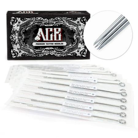 ACE Needles 50 pcs. Pre-made Sterile Tattoo (Best Needle For Tattoo Outline)