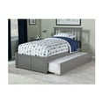 thumbnail image 3 of Twin XL Platform Bed with Trundle & Footboard - Grey Sleeping Space Solution, 3 of 4