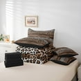 thumbnail image 6 of Castle Fairy Brown Leopard Print Twin Bedding Sets,Patchwork Bedding Comforter Set, 6 of 8