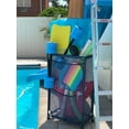thumbnail image 4 of Essentially Yours Slim Rolling Pool Noodle Storage Organizer Bin, Space Saver, (14.4" W x 24.6" L x 42.5" H), Blue Style 428546, 4 of 10