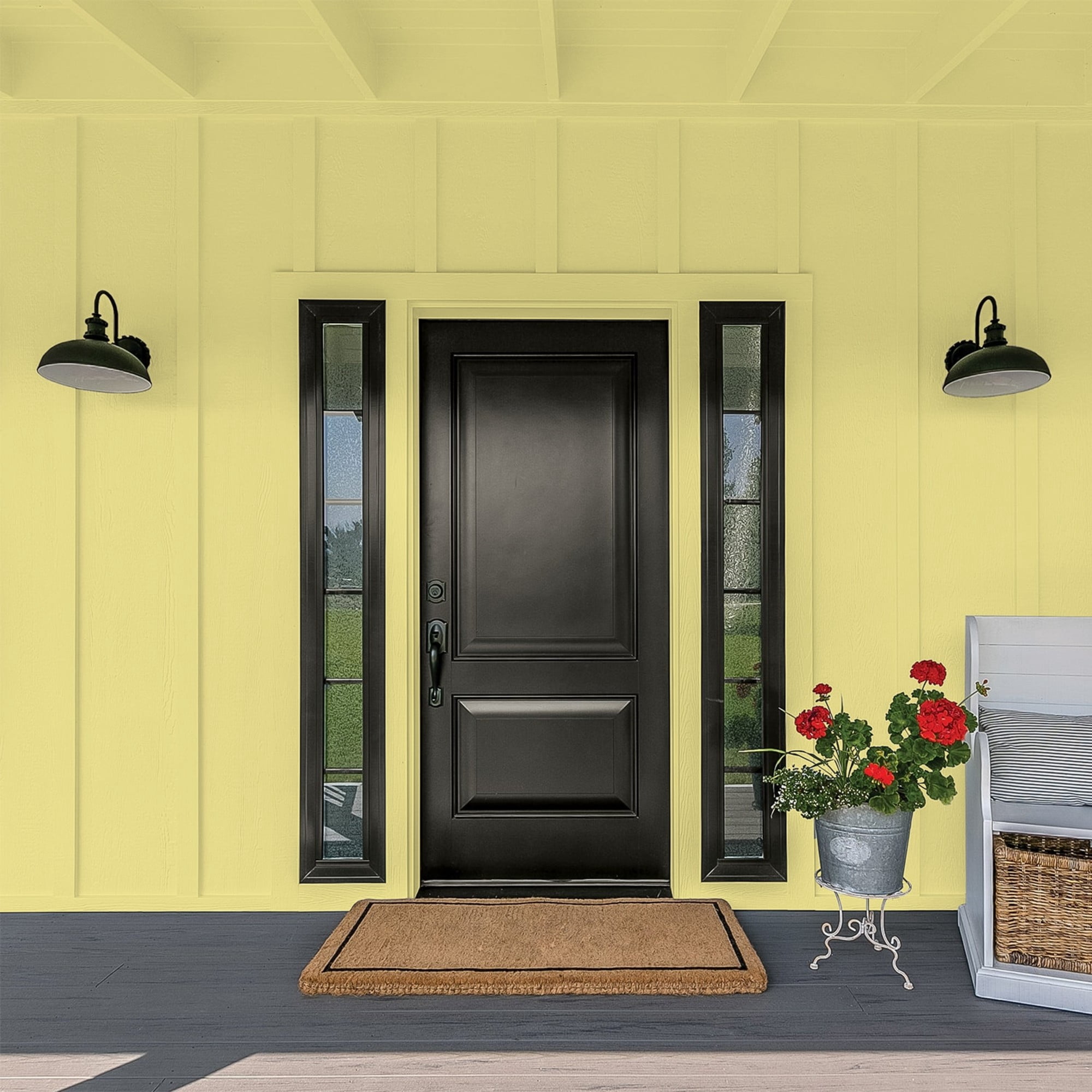 Glidden Fundamentals Serene Scene / Green, Flat Exterior Paint, 1 Quart