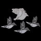 thumbnail image 2 of 2x Glass Bird Place Cards Decoración de la del 50pcs, 2 of 6