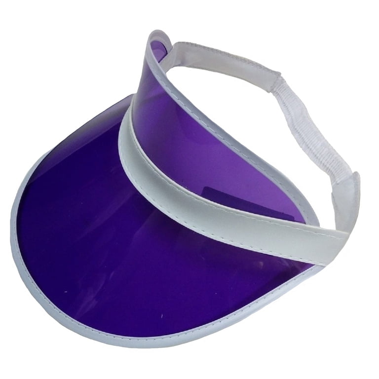 3 Pack Sun Visor Hats Women Men Clear Colorful Plastic Party  display picture 3
