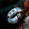 thumbnail image 2 of Fashion Viking Tree Of Life Stainless Steel Abalone Shell Rings For Men Odin Norse Viking Rune Rings Retro Amulet Jewelry Gift Style12 11, 2 of 6