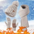 thumbnail image 2 of Scarfs for Women Scarves for Women Lightweight Warm Winter Knitted Wool Plus Velvet Padded Gloves Hats And Scarves, 2 of 3
