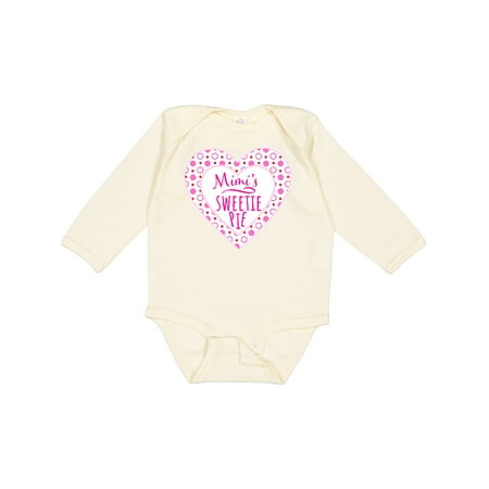 

Inktastic Mimi s Sweetie Pie with Pink Hearts Gift Baby Boy or Baby Girl Long Sleeve Bodysuit