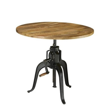 - Coaster Galway Round Adjustable Dining Table in Natural
