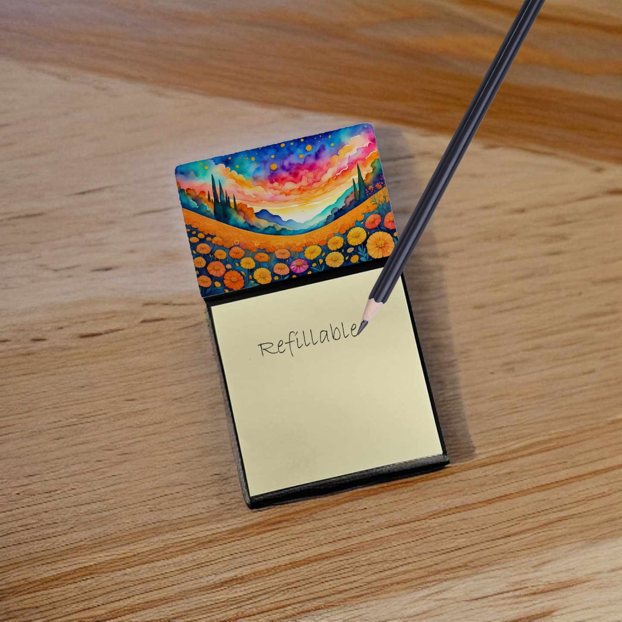 Marigolds in Color Sticky Note Holder 3.25 in x 5.25 in