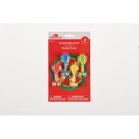 Way To Celebrate Valentine's Day Sticky Darts, 4 Count