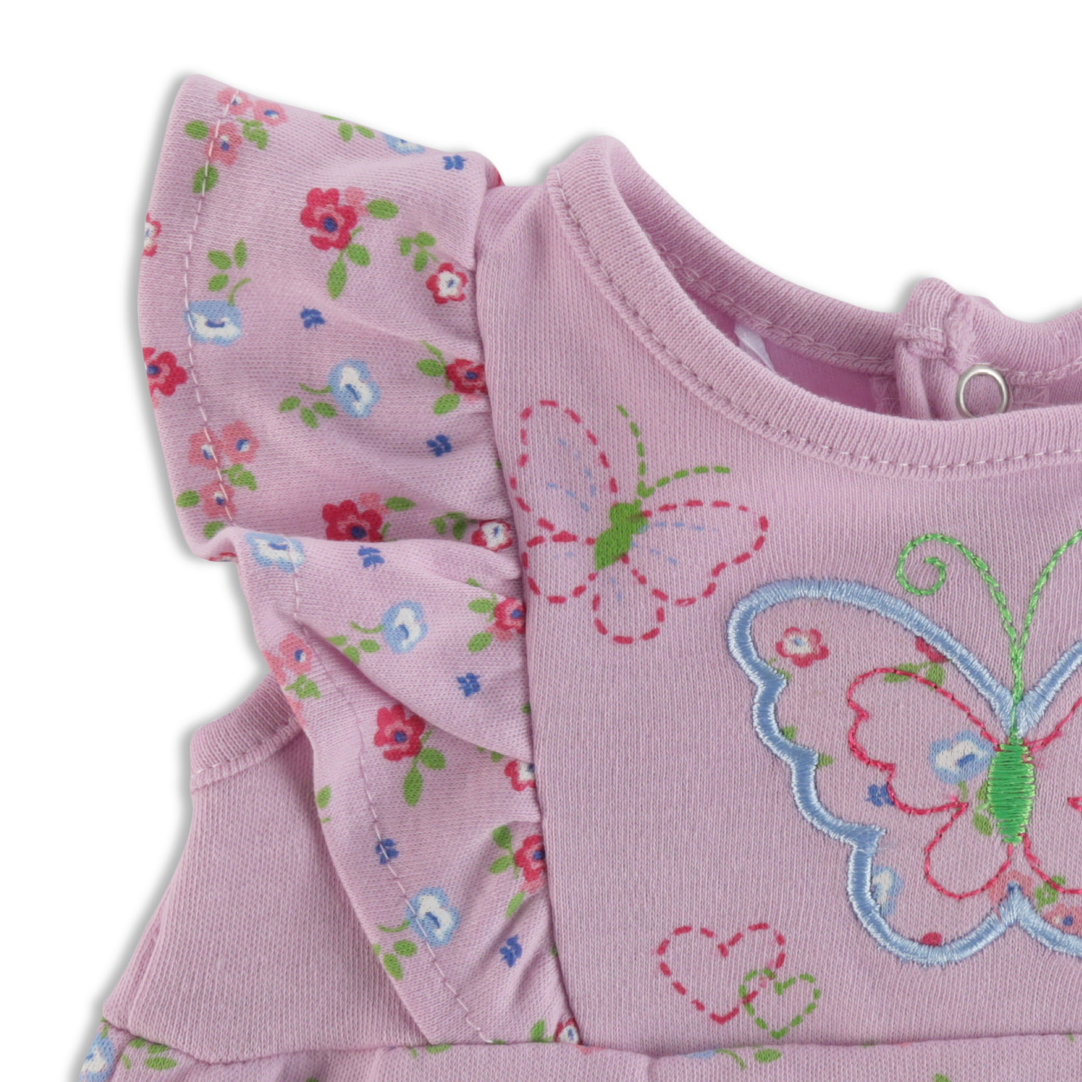 Quiltex Baby Girls Romper with Matching Headband, Sizes 0/3M-24M