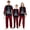 Black, variant on iHapHap Matching Family Christmas Pajamas Buffalo Plaid Christmas Tree Sleepwear Set, Womens S
