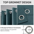 thumbnail image 6 of Easy-Going Bluestone Grommet Blackout Curtains, 52” x 84”, 6 of 7