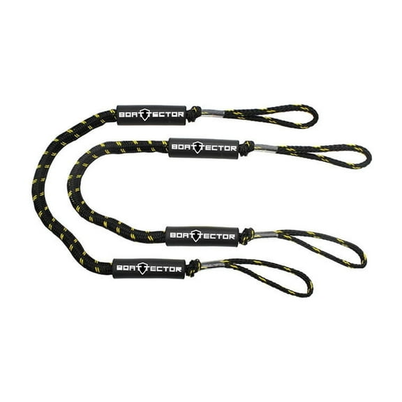 Extreme Max 3006.2744 BoatTector Bungee Dock Line Value 2-Pack - 5', Black/Gold