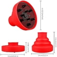 thumbnail image 3 of Hair Dryer Diffuser Silicone Foldable Stretchable Blow Dryer Attachment Frizz Control Curl Enhancer For Curly Wavy Natural Hair Travel Friendly Universal Fit Diffuser, 3 of 4