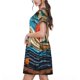 thumbnail image 2 of Easygdp Whimsical Sailboat Ocean Art para Vestido Transpirable de Mujer, Vestido Suelto de Manga Corta con Pliegues y Bolsillos para el Verano, 2 of 6