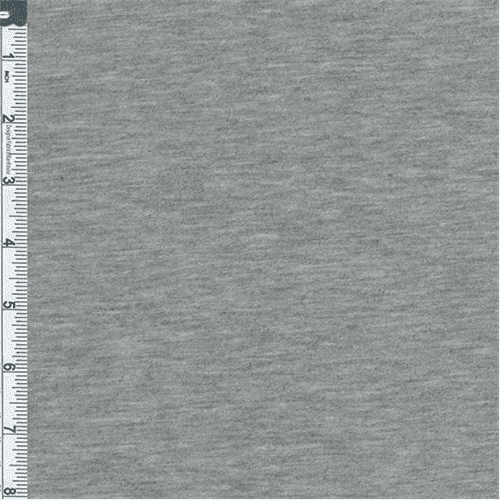 Gray Heather Jersey Knit, Fabric By the Yard