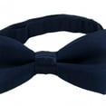 thumbnail image 4 of Almencla Adjustable Bow Ties Kids Bow Tie Solid Color Polyester Versatile Pre Tied Bow Tie Neck Bowties for Anniversary Prom Birthdays Deep Blue, 4 of 8