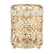 thumbnail image 2 of Organizador de soporte de almacenamiento Zulema para brochas de maquillaje de cristal Oro, 2 of 8