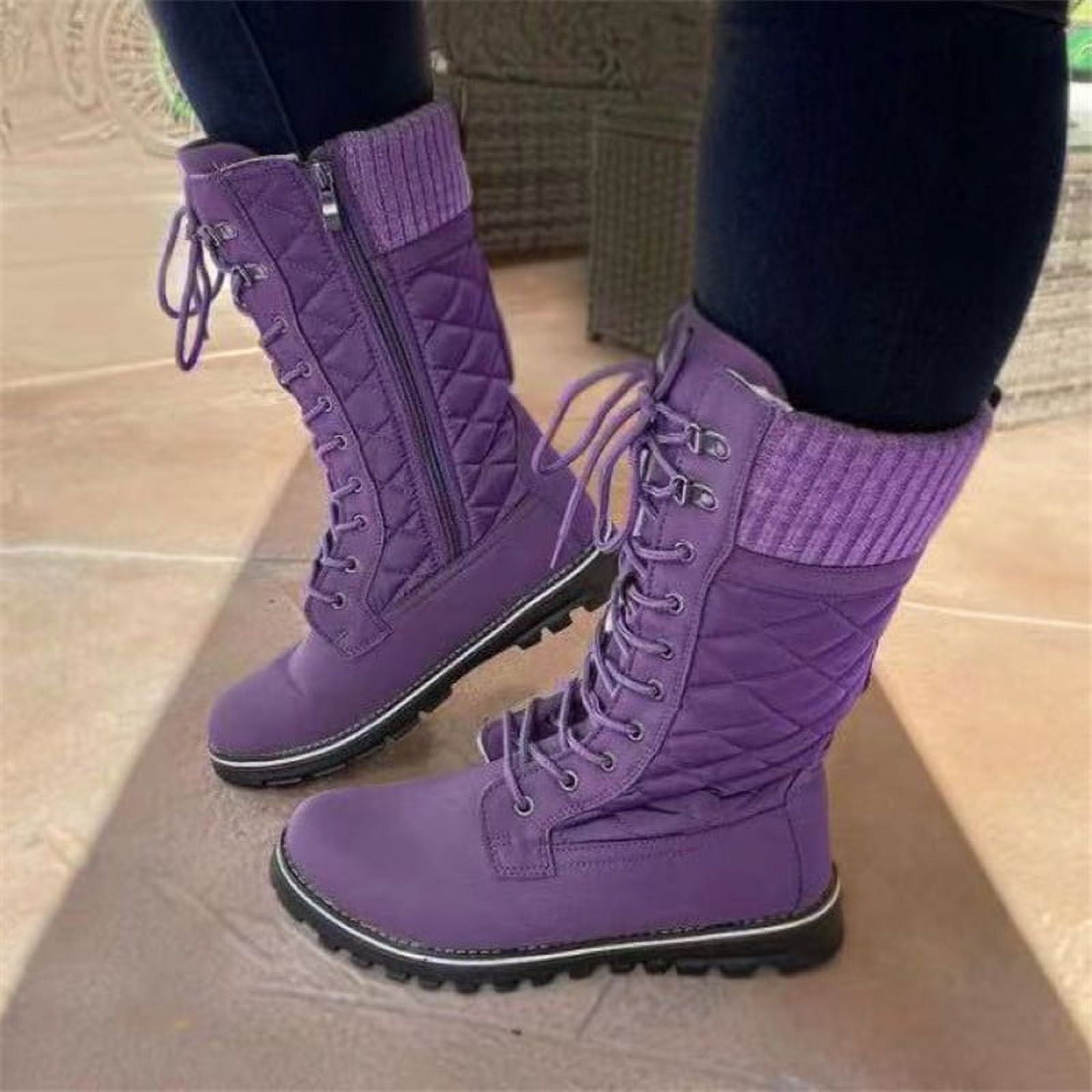 Purple suede boots ladies sale