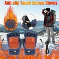 thumbnail image 4 of Waterproof Windproof Heated Gloves 5V USB Rechargeable Touchscreen for Men Women, Electric Ski Gloves for Cold Weather Motorcycle Skiing Snowboarding Hiking Hunting Gifts (Navy), 4 of 9