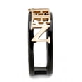 thumbnail image 5 of Women's Stainless Steel IP Rose Gold+ IP Black 2.96(g) Engagement Ring, 5 of 6