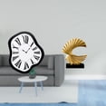 thumbnail image 2 of Reloj de pared con escultura de acrílico fundido, figura de resina creativa única, obra de arte para escritorio, dormitorio, sala de estar, hogar, tie, 2 of 8