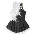 thumbnail image 6 of JanJean Figure Skating Dress Girls Roller Skating Dress Shiny Rhinestone Ballet Dance Competition Black 16, 6 of 7