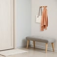 thumbnail image 7 of Unique Bargains Coat Rack Wall Mount Wood Coat Hook for Hanging with 3 Hooks Brown, 7 of 7