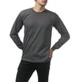 thumbnail image 2 of Pro Club Men's Heavyweight Cotton Long Sleeve Crew Neck T-Shirt-CHAR-XL, 2 of 4