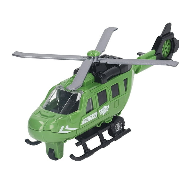 Helicóptero de aleación fundida a presión, modelo de avión de inercia, juguete para niños, niñas, 8,9 pulgadas