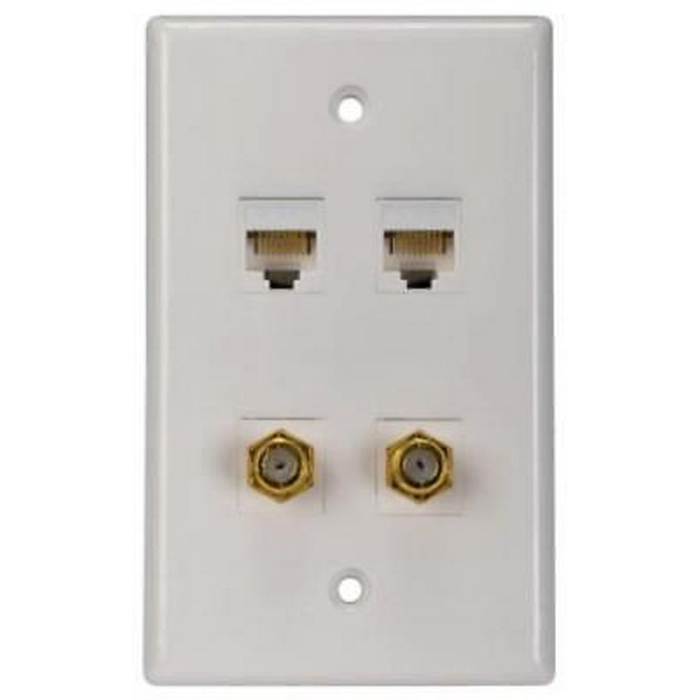 Dual Cat5 6 Coax Wall Plate Terminates In Wall Cat5 Cat6 Installations