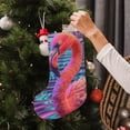 thumbnail image 5 of Lsque Digital Flamingo Vibrant Art Pattern 18 Inch Christmas Stockings, Festive Holiday Stocking for Christmas Decorations Holiday Decor, 5 of 7