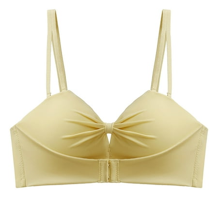 

Cathalem Bra Straps Replacement Bulk Women s Front Buckle Lift Bra Strapless Bra Underwire Bra Push up Tape Lift Tape Underwear Yellow Small