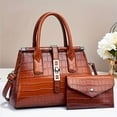 thumbnail image 3 of MICHROE Luxury Crocodile Print Satchel  Fashion Top Handle Tote Bag  Women‘s Casual Handbag  Shoulder Bag & Clutch Purse, 3 of 7