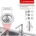thumbnail image 4 of Set of 2 80mm Kitchen Sink Stopper - 304 SS Stainless Steel Anti-Corrosion for 80mm Sink Drain - Filter, Kitchen Strainer Best for Draining and Anti-B, 4 of 5