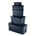 thumbnail image 4 of Rubbermaid 10 Gallon Stackable Storage Container, Dark Indigo (12 Pack), 4 of 8