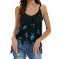 thumbnail image 3 of Camisetas sin mangas de verano para mujer a la moda, camiseta sin mangas plisada de corte bajo con tirantes finos, chaleco holgado holgado Pompotops lopia993004, 3 of 6