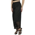 thumbnail image 4 of Bimba Women's Cotton Culottes Designer Black Palazzo Pants Elastic Waist-XL, 4 of 9
