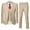 Beige, variant on Wehilion Mens Suits Set Slim Fit Men 3 Piece Dress Suit Prom Blazer Wedding Formal Jacket & Vest & Pants Navy Blue XL
