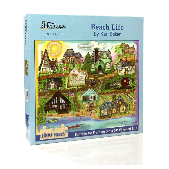 Heritage Puzzle Inc. Beach Life Jigsaw Puzzle (1000-Piece)