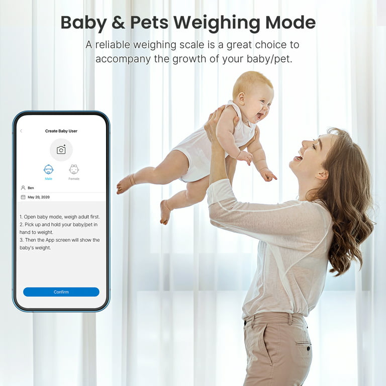 RENPHO Wi-Fi & Bluetooth Smart Body Weight Scale, Track 13 Metrics, Track  Progress, Family-Friendly 