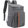 thumbnail image 1 of Mochila térmica aislante de 18 l, bolsa de comida aislada, mochila térmica para picnic, camping, barbacoa, gris, 1 of 5