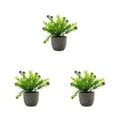 thumbnail image 3 of kurtrusly Realistic Artificial Succulent Low Maintenance Elegant Easy To Clean Artificial Money Tree In Pot purple babysbreath 3Set, 3 of 6