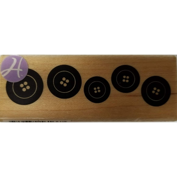Hampton Art Jillibean Bordure de Bouton Timbre en Bois